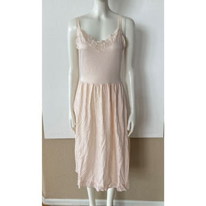 Vanity Fair Woman's Pink Waltz Calf Length Nightgown S or M? Nylon Made in USA